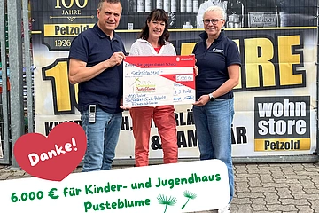 6.000 € Spendenscheck überreicht!